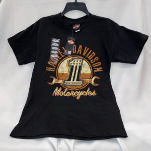 Harley-Davidson Birmingham, AL HD-Wrench Womens T-Shirt Small Black Orange